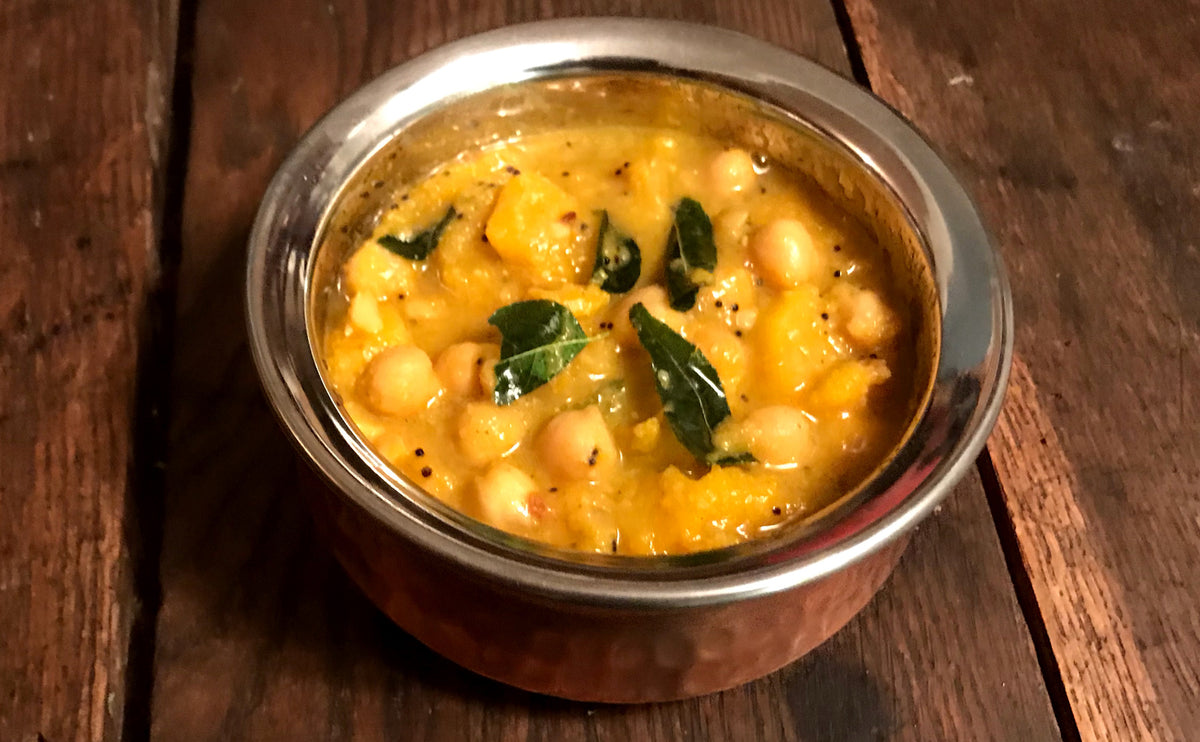 Simple delicious Butternut Squash Recipe with chickpeas Poosanikai
