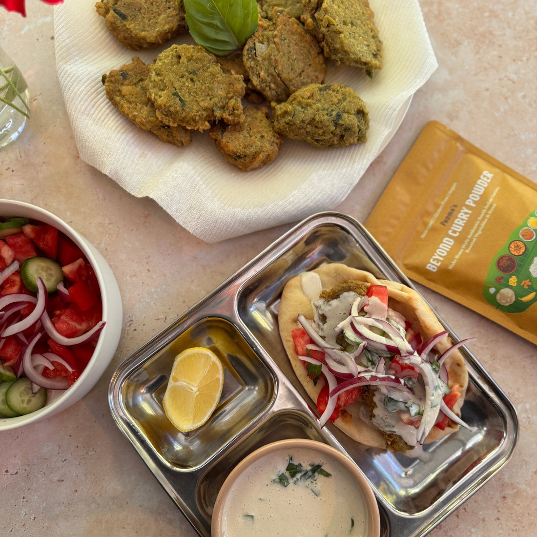 Falafel with a Curry Twist.